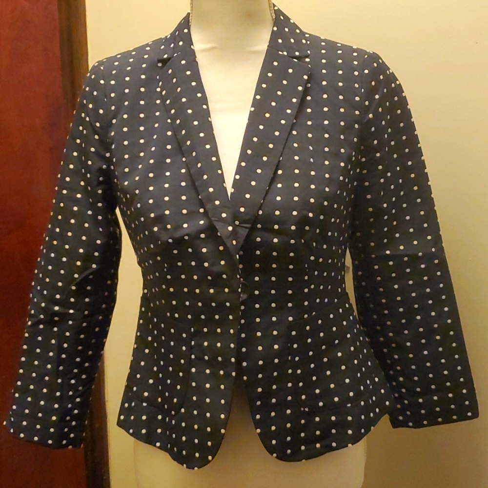 Limited Navy polkadot Blazer